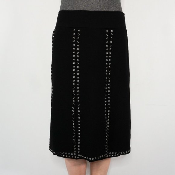 MICHAEL KORS COLLECTION Metal Eyelet Layered Skirt - Picture 3 of 8